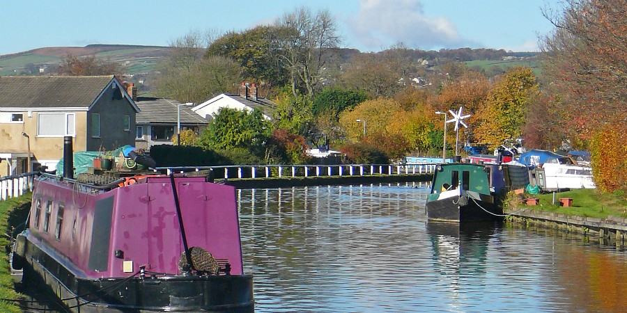 The Burnley Embankment on the Leeds & Liverpool Canal in Lancashire