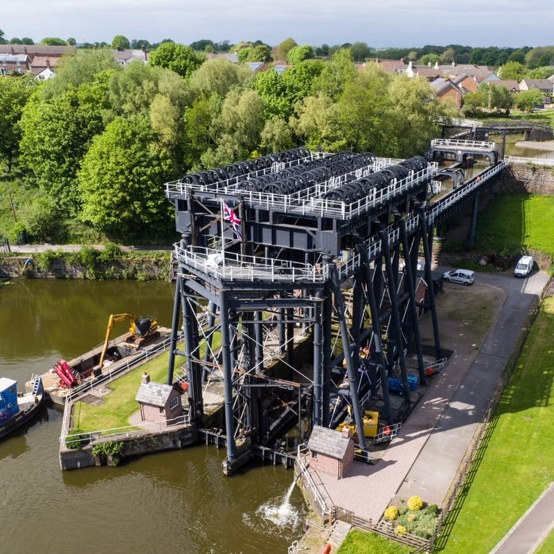 Anderton Boat Lift in Cheshire, one of the Seven Wonders of the Waterways